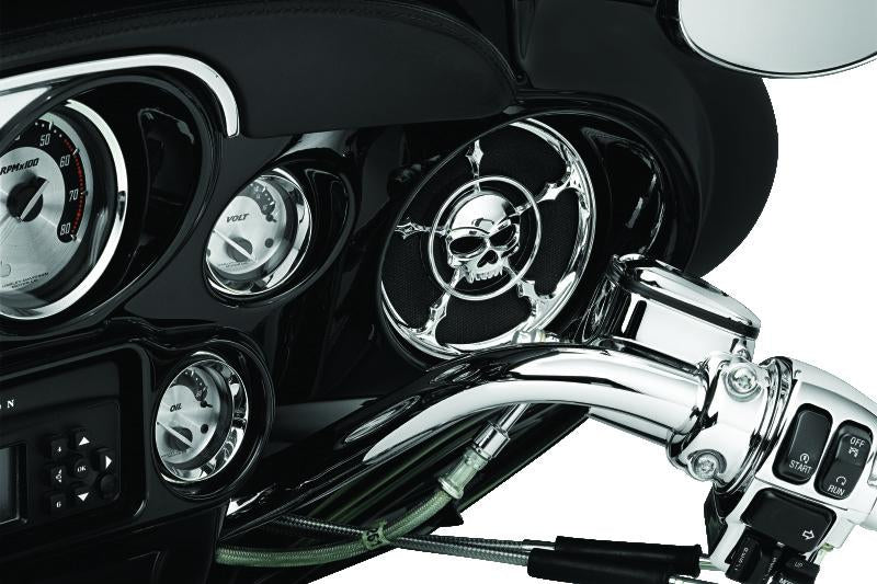 Kuryakyn Zombie Speaker Grills Chrome Part #3787 for Harley Davidson Touring Models