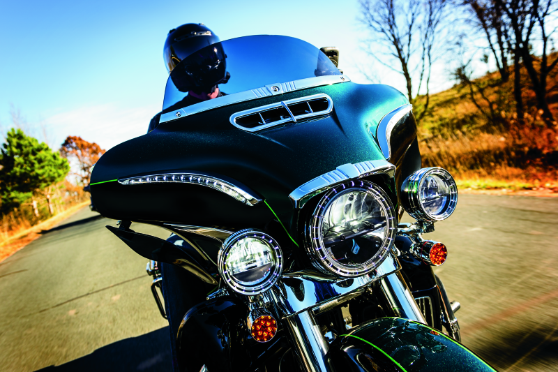 Kuryakyn Tri-Line Windshield Trim Chrome for Harley Davidson Touring Models