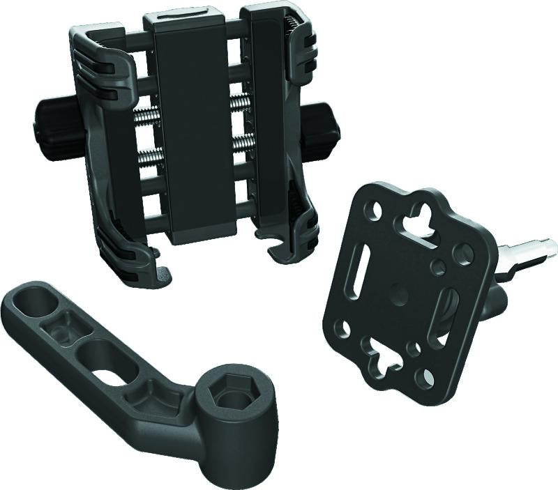 Kuryakyn Tech Connect Perch Mount Black Standard – Powersports Device Mount with Chrome Option