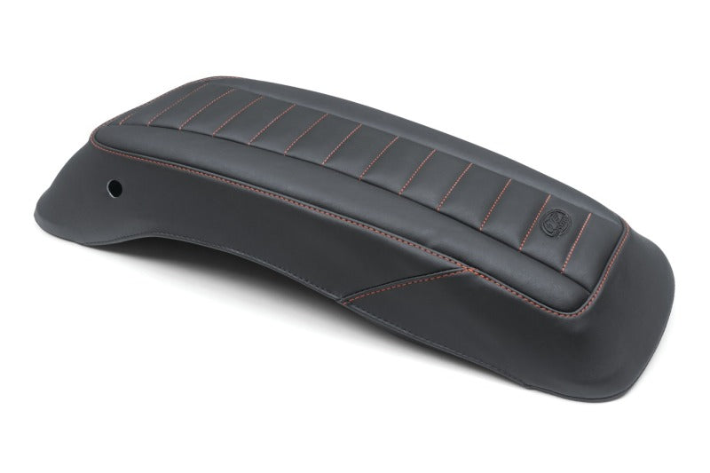 Mustang Motorcycle 77640AB Black Saddlebag Lid Covers with Red Stitching for Harley-Davidson Touring Models (Pairs)