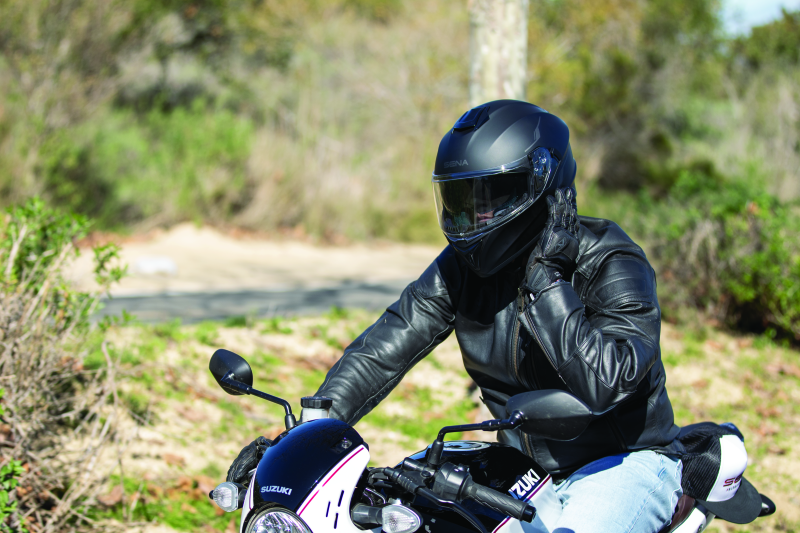 Sena Technologies Outforce Full Face Bluetooth Helmet in Matte Black – Small