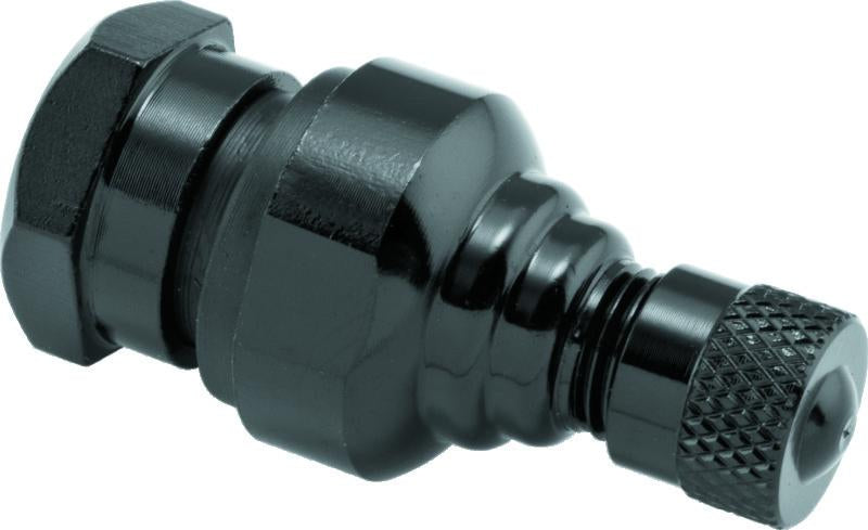 BikeMaster Aluminum Forged Valve Stems Pair - Black for Sportbikes and Street Motorcycles