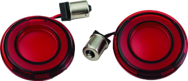 Kuryakyn Tracer LED Rear Turn Signal Insert for Harley Davidson - Red Light and Lens, Part 2908