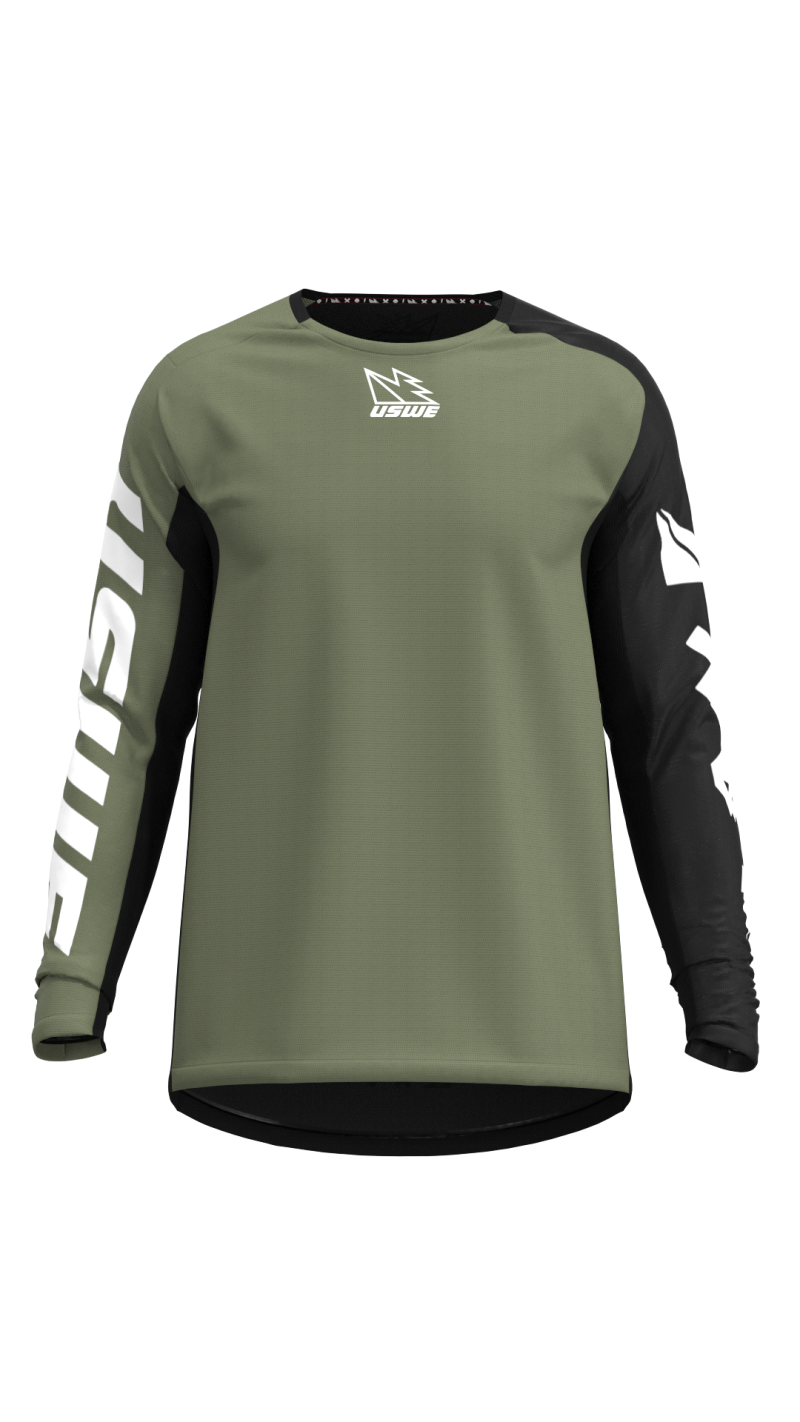 USWE Kalk Off-Road Jersey Olive Green XL – Lightweight Performance Motorcycle Jersey