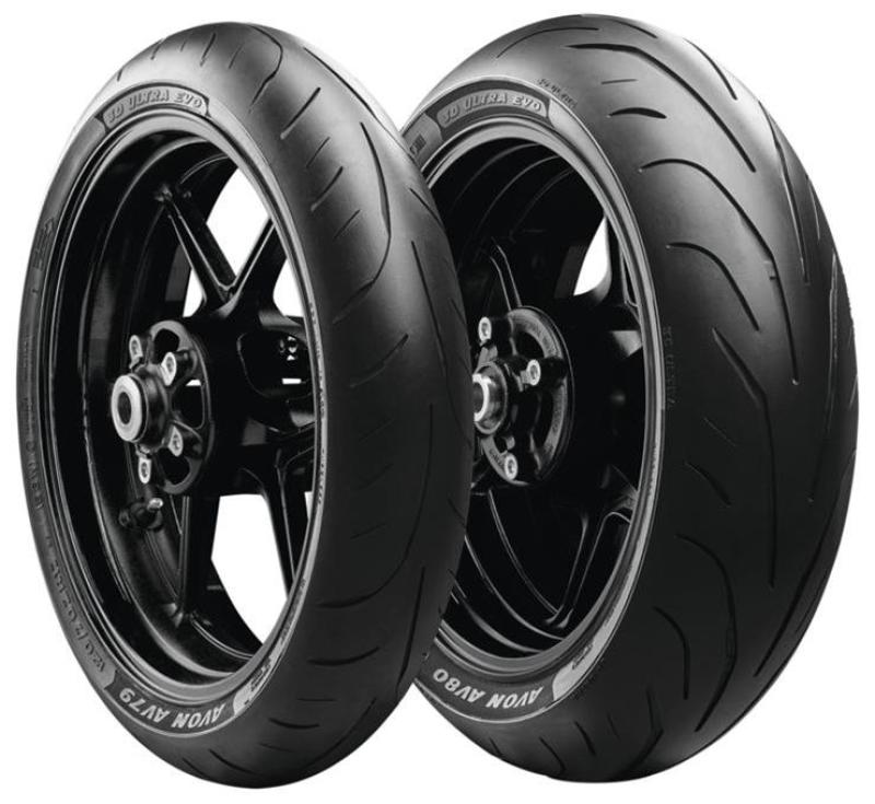 Avon 3D Ultra Evo AV80 Rear Tire - 160/60ZR17 for Sport and Sport Touring Bikes