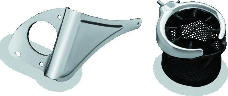 Kuryakyn Passenger Drink Holder with Basket for 2014 and Up Touring Models - Chrome Part #1692