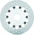 Twin Power 08-13 FLH FLT 08-16 FLHR 6-17 Dyna 11.8" Floating Front Rotor with Holes - Silver