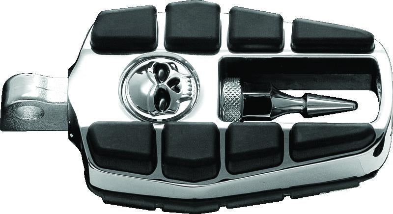 Kuryakyn Zombie Pegs with Male Mount Chrome - Durable Powersports Foot Pegs for Motorcycle Comfort and Style