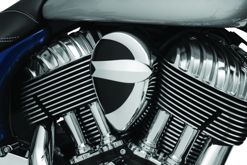 Kuryakyn Horn Cover John Shope Series Chrome for Indian Big Twins