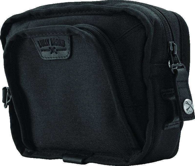 Burly Brand Handlebar Bag B15-1012B – Universal T-Bar Mount with Black CORDURA® Fabric