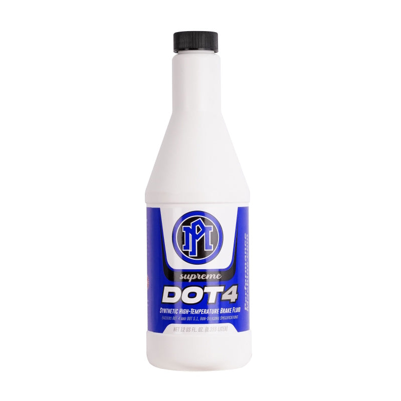 Performance Machine Supreme DOT 4 Brake Fluid – 12 oz Bottle for High-Performance Braking Systems