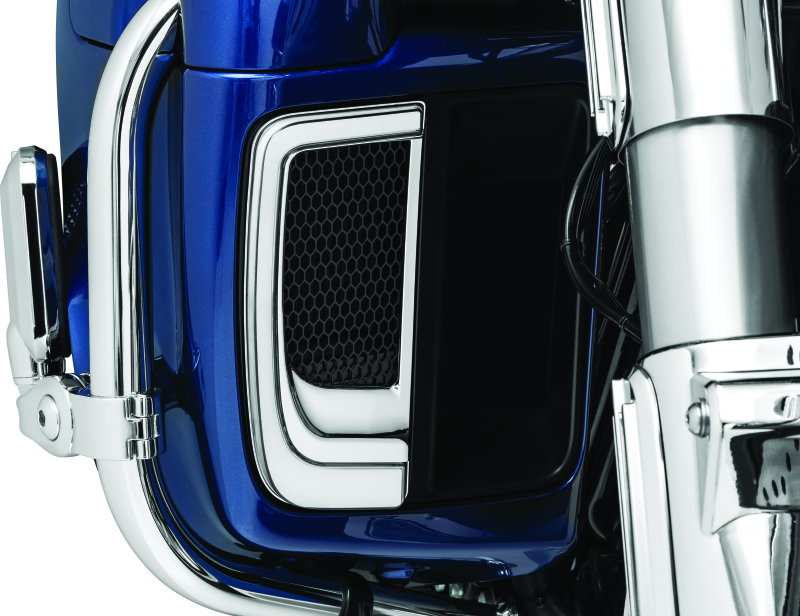 Kuryakyn Tracer Lower Fairing Grill Chrome for Harley Davidson Touring Models Part #5063