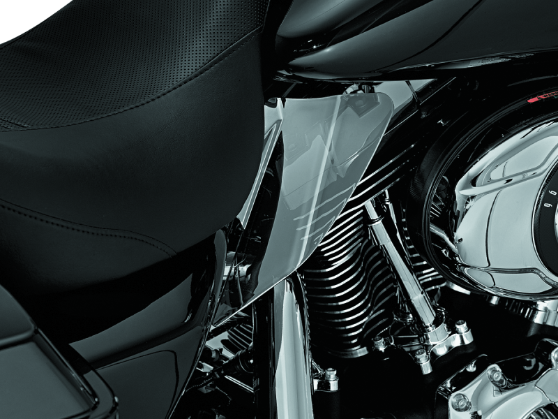 Kuryakyn Saddle Shields Heat Deflectors for Harley Davidson 2008 Touring Models - Smoke Reflective Finish