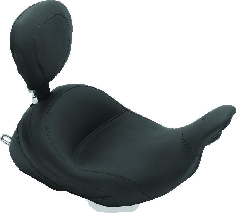 Mustang Motorcycle LowDown Touring Solo Seat for Harley Davidson Electra Glide Standard, Road Glide, Road King (2008-2021) - Black