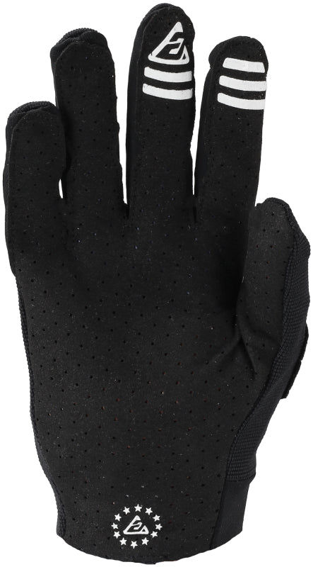 Answer Aerlite Gloves Black/White Youth XS – Lightweight PowerSports Glove with Comfort and Durability