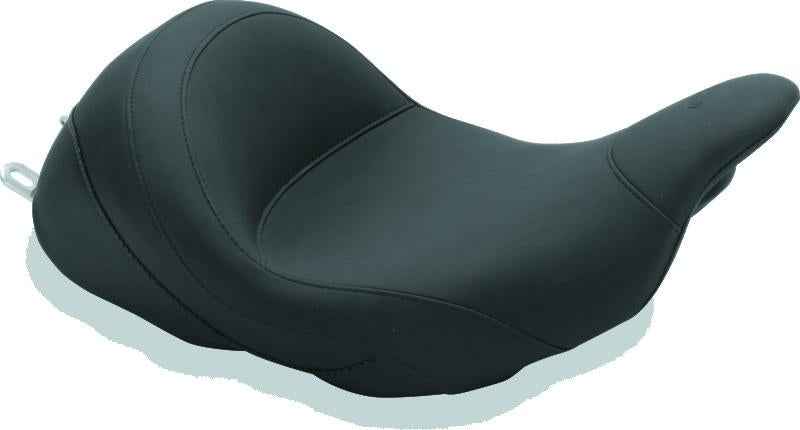 Mustang Motorcycle LowDown Solo Seat for Harley Davidson Electra Glide, Road King, and Road Glide (2008-2021) – Black