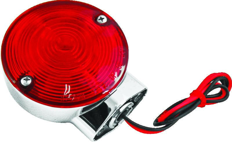 Bikers Choice 86-94 Harley Davidson FLHT & FLHS Turn Signal Lamp with Red Lens, Part #490177