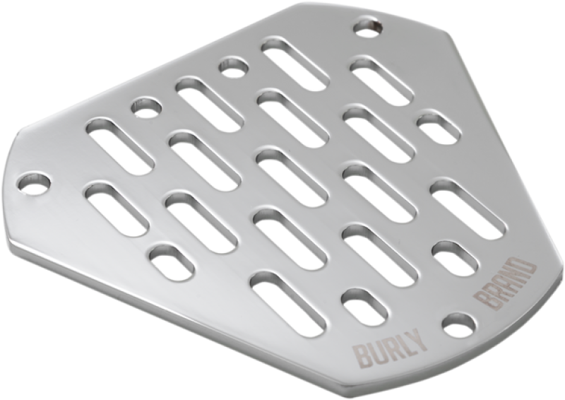 Burly Brand Hex Faceplate MX Chrome - Customizable Air Cleaner Cover for Harley-Davidson