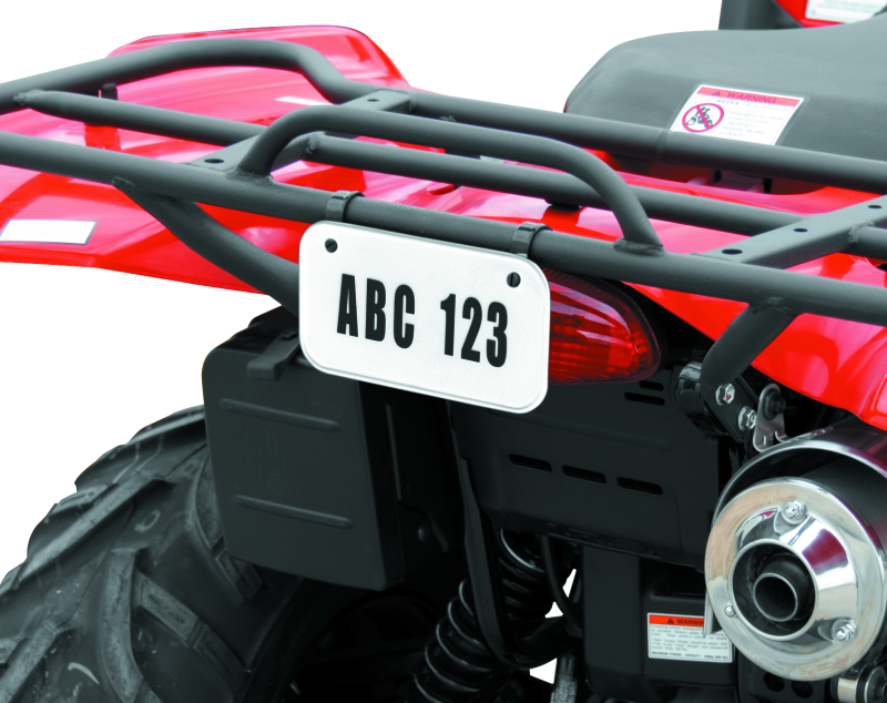 QuadBoss ATV License Plate Kit - White with Number and Letter Sets