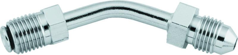 Twin Power Stainless Brake Fitting - 3/8-Inch to AN-3 Male 45 Degree Adapter for Harley Brake Systems (Part #035965)