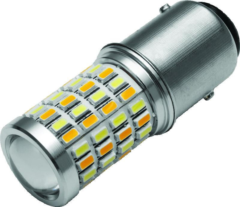 Kuryakyn L.E.D. Bulb 1157 White/Amber – Dual Function LED Replacement for Improved Visibility
