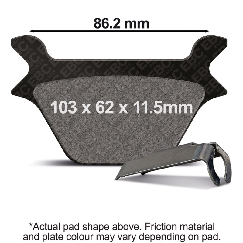 EBC Powersports FA200 Organic Brake Pads for Harley-Davidson Sportster XLH 1200 (1988-1992) – Rear Right