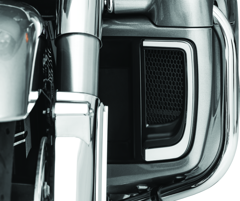 Kuryakyn Tracer Lower Fairing Grill for Harley Davidson - Black (Part No. 5064)