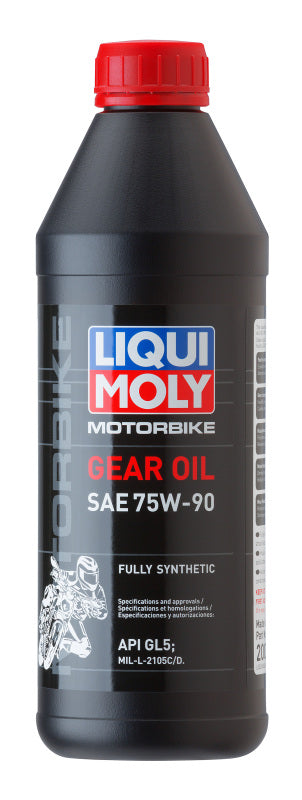 LIQUI MOLY 1L Motorbike Gear Oil SAE 75W90 – Fully Synthetic GL5 High-Performance Transmission Fluid