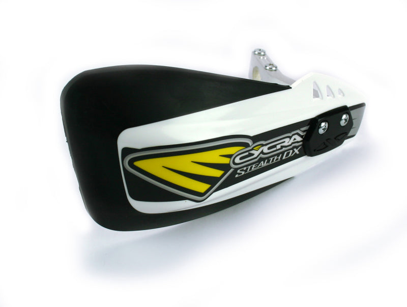 Cycra Stealth DX Handguards - White | Durable Motorcycle Hand Protection with Adjustable Mounting
