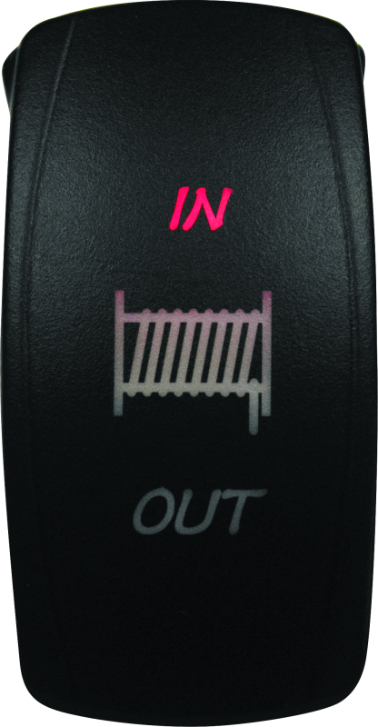 DragonFire Racing Lighted Switch Winch In/Out Red – Durable Waterproof Power Switch with LED Illumination