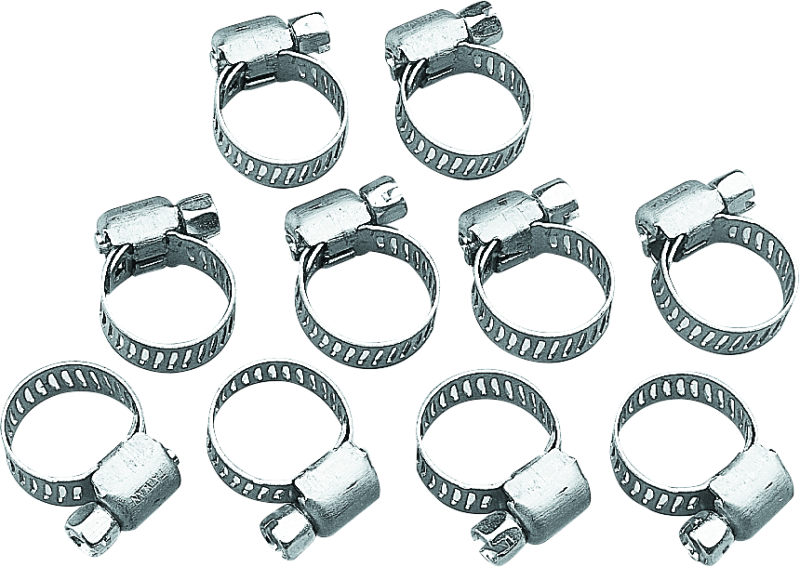 Bikers Choice Stainless Steel Mini Clamp Set – 10 Pack, Fits 7/32 to 5/8 Inch OD Hose