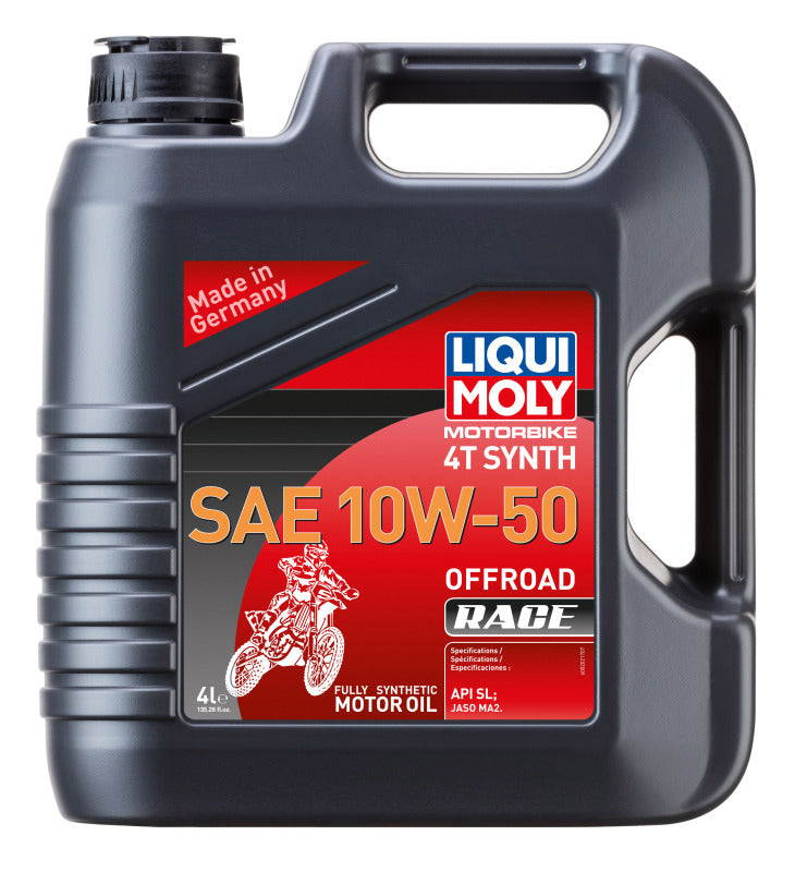 LIQUI MOLY 4L Motorbike 4T Synthetic SAE 10W50 Off-Road Race Engine Oil