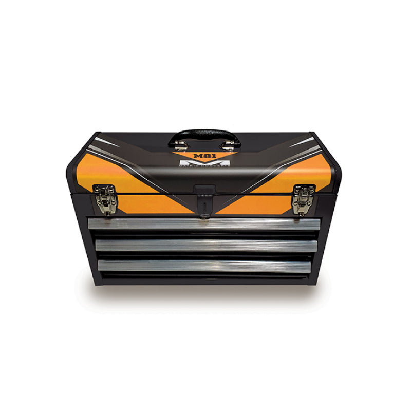 Matrix Concepts M81 Worx Box - Orange Steel Lockable Tool Chest with Drawers and Extra Storage