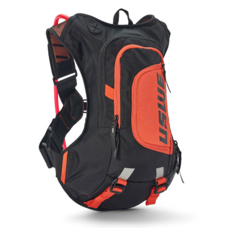USWE Moto Hydro 3L Hydration Pack - Black and Factory Orange for Off-Road Motorcycle Racing