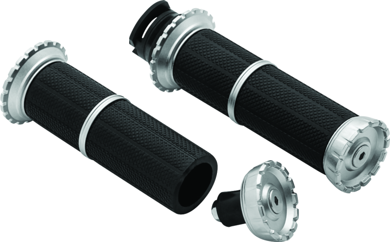 Kuryakyn Riot Grips Scout Silver - Premium Motorcycle Handlebar Grips for Indian Scout Models