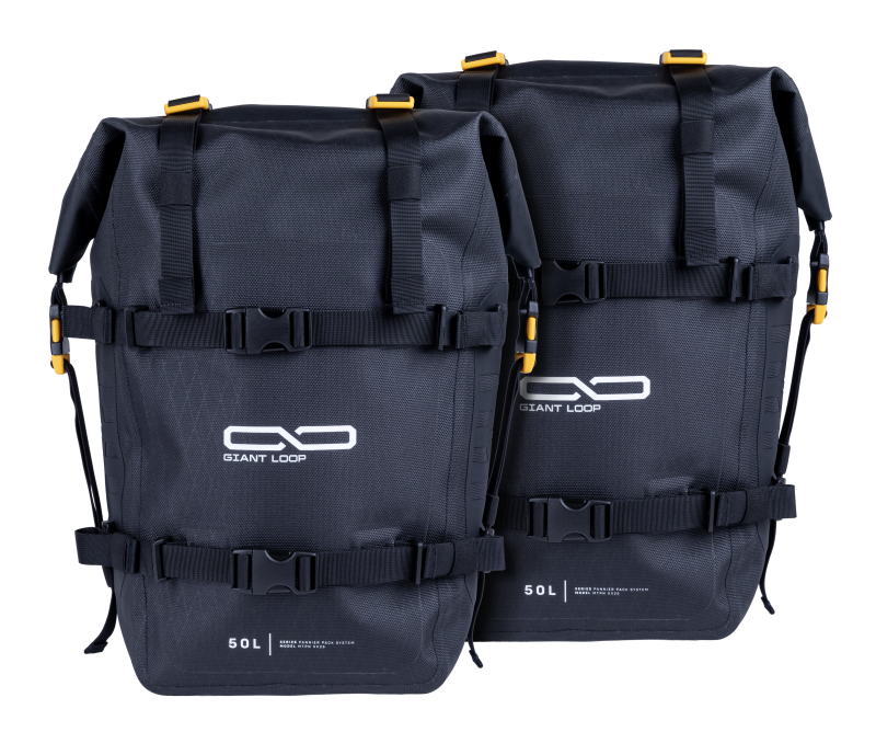 Giant Loop MotoTrekk Panniers 50L - Black for Adventure Motorcycles