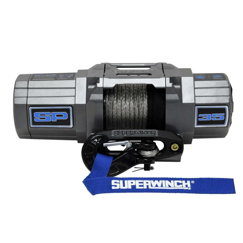 Superwinch SP 35SR 3500 lbs. 12V DC Synthetic Rope Winch with Hawse Fairlead