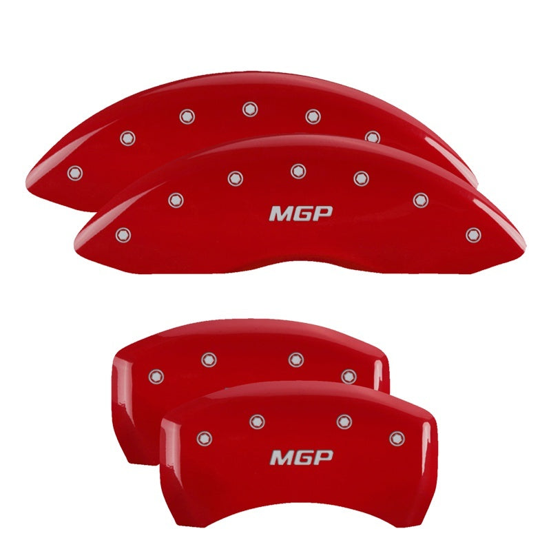 MGP 4 Caliper Covers for Chrysler Pacifica 2017-2023 – Red Powder Coat with Silver Engraving
