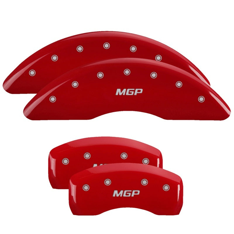 MGP 4 Caliper Covers for 2020-2021 Kia Sportage - Red Finish with Silver Engraving