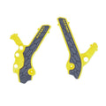 Acerbis 00+ Suzuki DRZ400E/S/SM Frame Guards with X-Grip Technology - Gray/Yellow