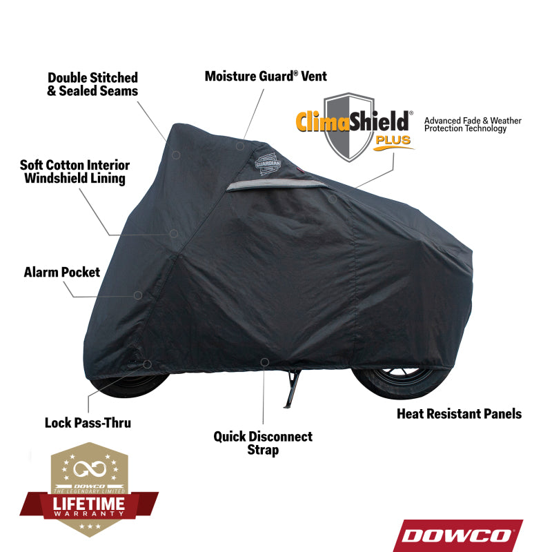 Dowco Kawasaki Z125, Honda Grom, Honda Monkey WeatherAll Plus Motorcycle Cover - Black