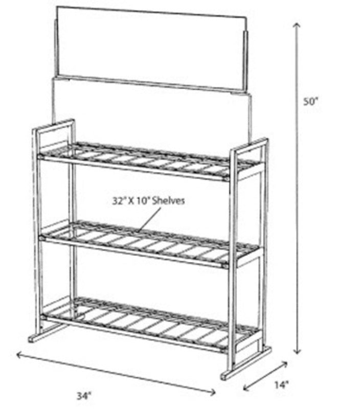 Odyssey Battery 9-Battery Display Rack (3 Wide x 3 High) for Powersports Batteries