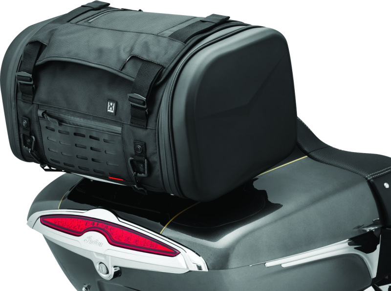 Kuryakyn Xkursion XS Steward Roll Bag Part #5221 – Compact Motorcycle Luggage with Secure Mounting and Ample Storage