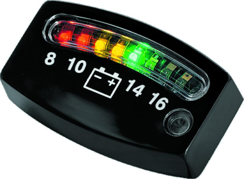 Kuryakyn LED Battery Gauge Universal Black Part 4218 for Powersports Vehicles
