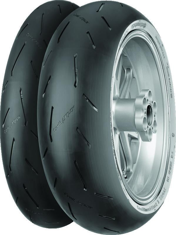 Continental Tire ContiRaceAttack 2 Street 120/70 ZR 17 M/C (58W) TL Front - Sport Touring Radial Tire