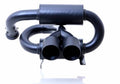Gibson 2024 Can-Am Maverick R 4-Inch Stainless Dual Wall Slash-Cut Exhaust with Black Ceramic Tips