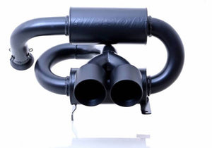 Gibson 2024 Can-Am Maverick R 4-Inch Stainless Dual Wall Slash-Cut Exhaust with Black Ceramic Tips