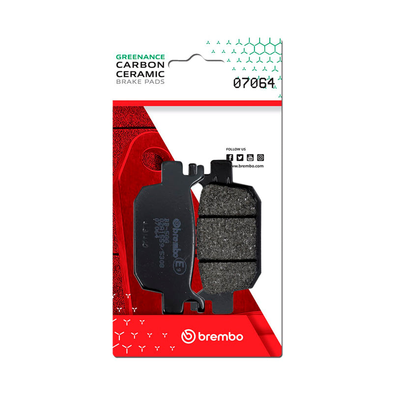 Brembo OE Powersports NUCAP NRS Ceramic Brake Pad for Honda NSS250, SH150I, Silverwing, Forza, and ADV - Rear