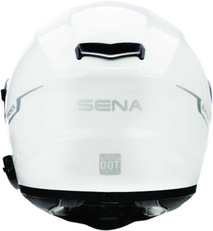 Sena Technologies Outforce Full Face Bluetooth Helmet in Glossy White – Large