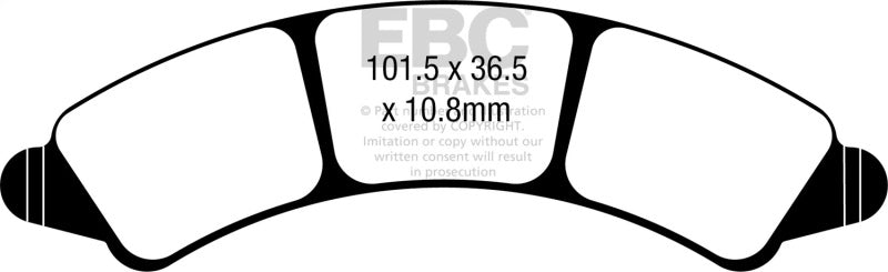 EBC Powersports SXR728HH Sintered Race Brake Pads for Polaris RZR 1000 S & Turbo (Front Left/Right)